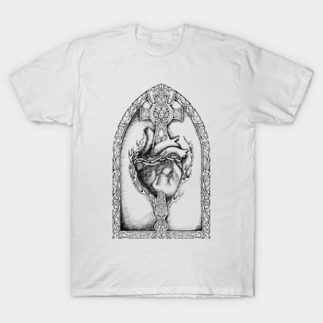 Sacred Heart of Jesus Christ T-Shirt by Art of Arklin